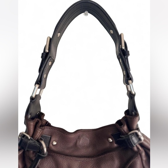 Kenneth Cole NY Brown Leather Shoulder Bag Y2K - Picture 9 of 9